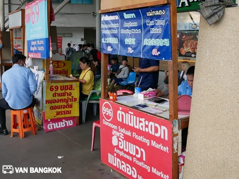 Van tickets at Sai Tai Mai Bus Terminal